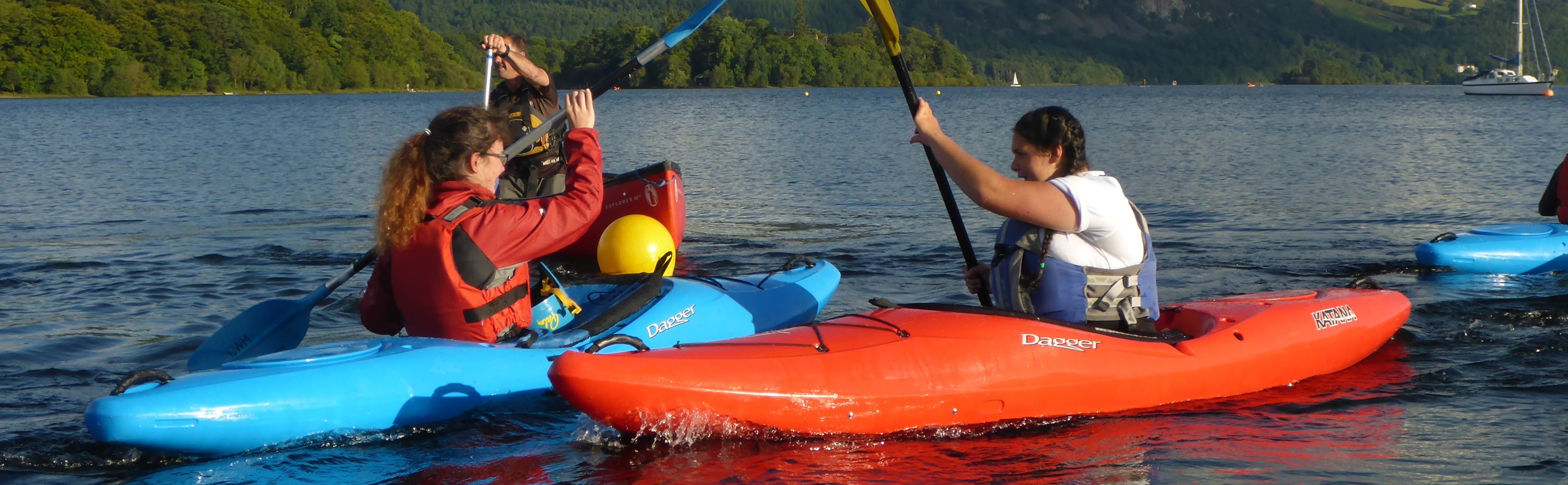 Water sports Keswick the Lake District Canoeing Swimming